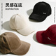 Woodpecker Hat Women's 2025 New Autumn and Winter Warm Baseball Cap Korean Style Big Head Circumference Fashionable Face Revealing Small Versatile Peaked Cap Brown
