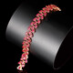 Tingliang pigeon blood red ruby bracelet 18K rose gold inlaid with diamond 12.9ct ruby bracelet high jewelry ready stock