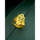Keshan gold phoenix tail gold flower ring fashionable temperament 24K flower ring live mouth full gold plated index finger ring phoenix tail gold
