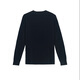 HAZZYS Men's Winter Sweater Same Style as Star Zhang Wanyi Simple Solid Color Cashmere Sweater for Men ABYZD0BDD22 Dark Navy Blue DN L (175/96A 48)