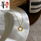 Half a grain of 925 silver 18k gold-covered necklace for women 2025 new light luxury clavicle chain for women that does not fade. Möbius ring Möbius ring necklace * pure pure | silver * 18k