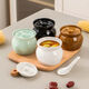 Oupinyuan earthenware stew pot water-proof red bird soup steamed egg stew pot with lid soup pot Chinese Shaxian snack ceramic simmering soup pot white 500ML single pack