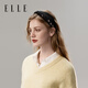 ELLE French retro printed headband women's wide-brimmed high-ceiling hairpin headwear high-end outer wear face wash