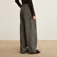 Weniger [gleicher Stil im Einkaufszentrum] 2025 Herbst neuer Stil Mode lose lockere lässige Weitbeinhose 2p9e15810 908 Black Coffee Series Xs XS