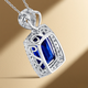 COASZE Tanzanite necklace 18K gold colored gemstone inlaid women's necklace 1.4 carat 18 points diamond/chain not included