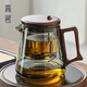 Gaoming (Gaoming) Glass Elegant Cup One-touch Tea Water Separation Filter Teapot Lazy Tea Maker Artifact Teacup Tea Set Water Dispensing in One Second One Pot 2 Cups