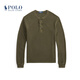 Polo Ralph Lauren Men's 25th Autumn Mesh Cotton Henley Shirt RL100211 301-Olive Green L