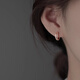 Idel earrings for women Japanese and Korean earrings 2025 new trendy earrings and earrings for sleeping without taking off fashionable earrings birthday gift wavy diamond earrings E0092