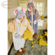Gukoo Couple Nightgown Winter Coral Velvet Warm New Ratatouille Joint Women's Homewear Nightgown Men's Nightgown D Quiet Blue Women's Nightgown L