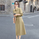 Ehangy Luxury High-End Brand Dress для женщин 2025 Осень Осень Новый Стиль Стиль стиль модная повседневная и красивая юбка темперамента Khaki XL