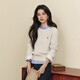 Shifanli (SEIFINI) Meng Ziyi's same style Shifanli embroidered cable knitted cardigan 25 autumn new soft and waxy comfortable old money sweater cardigan off-white S