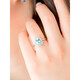Everlasting Leaf .3 Carat Aquamarine Princess Diana Style 925 Silver Ring Female Gemstone Personalized Original No. 9