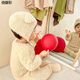 Bear Plush Onesie Baby Onesie Knitted Romper 2023 Autumn and Winter New Baby Cute Bear Outing Wear Long Sleeve Clothes Set 03 Brown Bear Onesie + Hat 90