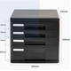 Arbre de la semaine Arbre à quatre couches Armoire de fichier Dusinet Informations Classification Organisation de boîte de rangement Armoire de rangement Armoire en plastique Four couche Gray Lock-9794