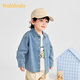 BALABALA Shopping mall same style baby shirt long sleeve denim jacket boys top 2025 new autumn clothing denim light blue 88101 80