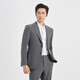 Lilang Shopping Mall Suit Men's Nine-Point Pants Version Business Striped Suit Autumn 2025 Wedding Suit Brown Gray (25QXF231SA) 185A