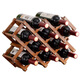 Tanbeiman red wine display rack red wine rack storage rack grid home installation-free wine rack ornaments small wine cabinet multiple bottles of wine desktop simple installation-free foldable primary color - two layers (thickened pure bamboo) 3 bottles