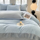 Mercury series home textile high-end carved milk velvet four-piece set 2025 winter new thickened warm coral velvet plus baby blue + star gray bed sheet style 1.8m four-piece set