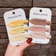 Children's accessories duckbill clip color seamless hairpin women's forehead bangs clip broken hairpin face wash makeup metal duck 19-79 coffee color 3 pcs/card