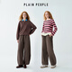 PLAIN PEOPLE Light Commuting Retro Workwear Belt Leg Pants Loose Casual Pants Women 2025 Autumn New Style Light Purple M