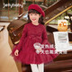 JELLYBABY 7A Antibacterial Autumn Girls Three-dimensional Bow Dress Children's Princess Dress New Year's Eve Clothing Outdoor Performance Clothes