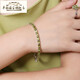 Half grain bracelet for women 925 silver 12 carat green peridot bracelet colorful treasure 925 silver as a birthday gift for girlfriend 520 gift