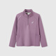 ASICS children's clothing winter children's color-blocked half-zip quick-drying long-sleeved moisture-wicking and warm 6001 deep purple 170