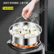Chaosihui rice cooker steaming rack stainless steel steamer rice cooker steaming rack steaming tray steamer thickened version extra thick version with stainless steel handle anti-scalding large hole 20.3CM stainless steel steamer for rice cooker