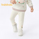 Balabala baby trousers plus velvet leggings for girls baby pants autumn and winter warm 2025 versatile 209425108001