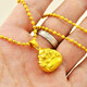 Half grain of 18K gold peace Buddha necklace, non-fading jewelry, versatile female delicate necklace, solid counter gift
