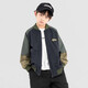 Duojia Boys Casual Jacket 2025 Spring and Autumn American Retro Baseball Uniform Top Children's Trendy Contrast Color Work Jacket