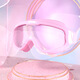 You Swimming Goggles Waterproof and Anti-fog Myopia Large Frame One-piece Earplugs Glasses for Men and Women Professional Diving and Swimming Equipment Hot Selling Transparent Pink + One-piece Earplugs Bag Special Offer