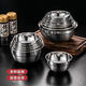 Extra thick double-layered bowl, heat-insulated and anti-scalding stainless steel bowl, household commercial-grade canteen adult instant noodle bowl, children's bowl, double-layered platinum bowl 14cm