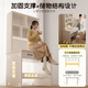 Langcheng solid wood core desk bookshelf and bookcase combination student and child study table small apartment bedroom writing computer table anti-fouling and scratch-resistant study table warm white 60*50*180cm self-installation nanny-level installation drawings