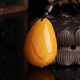 Yanyun Jewelry Natural Beeswax Pendant Chicken Fat Yellow Amber Full Honey Water Drop Necklace Men and Women Solitary The main stone weighs 20-22 grams