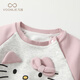 Fanlie VOONLIE girls sweatshirt suit autumn 2025 new style children's fashionable little girl clothes baby two-piece set spring and autumn pink 80 cm