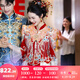 枝己秀禾服婚纱新娘主纱高档2025新款订婚服装新中式结婚礼服敬酒服 LZ541 2XL