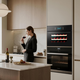 DBERLAN heat-free series electric door handleless fully embedded wine cabinet constant temperature wine cabinet beverage tea refrigerator household kitchen cabinet matching 600 high electric side door-smart display large screen 30 bottles