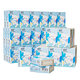 Event exclusive blue bleached handkerchief paper original color 4 layers thickened small pack tissue paper toilet paper portable and flexible 4 layers 6 pieces * 30 packs 4 layers thickened