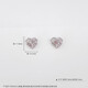 Lao Fengxiang platinum earrings, platinum earrings, earrings and earrings, love gifts for girlfriends and wives on Chinese Valentine's Day 2025, about 1.99g