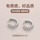 YKINCASL Old Phoenix 9999 sterling silver earrings for women with pierced ears, small earrings, no need to remove earrings, earrings, earrings for sleeping, pure silver baby's breath earrings, the same style as Lao Fengxiang, 16MM temperament + certificate