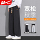 Warrior Casual Pants Men's Spring and Autumn Loose Straight Pants Men's Wide-Leg Versatile Sweatpants Men's Sports Pants Men's Pants