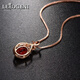 Lirokini necklace women's garnet red gemstone pendant 18 gold k high-end jewelry birthday commemorative gift garnet pendant