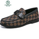 Zapatos de gorro de alta gama de pájaros carpinteros Nuevo estilo para hombres británicos para hombres, conducir zapatos de cuero de cara suave, peinado puntiagudo versátil 9759-9 marrón 38 disparado por zapatos de cuero talla