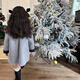 Disney (Disney) Girls Printemps et Automne 5 version coréenne double face imitation cachemire nouveau manteau en laine printemps et automne manteau pour enfants moyen et grand manteau mi-long gris col noir manteau en velours 130 recommandé environ 125 cm
