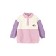 Mini Bala anti-static Bala boys and girls baby polar fleece full size category A sweatshirt 2025 autumn and winter new product Violet A70909 120 cm