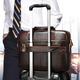 [Direct sales from the manufacturer] First layer cowhide shoulder bag men's briefcase genuine leather 15.6-inch computer bag business commuting black upgraded version 15.6-inch black upgraded version