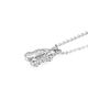 Mengjinyuan Platinum Pixiu Vajra Necklace pt950 Platinum Chain Set for Men and Women Same Style Birthday Gift 7.1g Chain Length Approximately 41.5+3cm