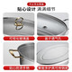 Ten Billion Bear 304 stainless steel multi-purpose fish steaming pot oval steamer 6.5L large capacity steaming fish plate household visible pot lid enlarged diameter/large capacity 1 layer-gold handle 39cm