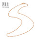 Chow Sang Sang 18K rose gold water wave chain color gold necklace for women, versatile plain chain clavicle chain 03818N pricing 45 cm